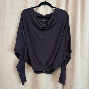 All Saints algar cowl neck long sleeve cardigan / top